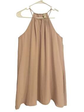 Women's LOFT Blush Pink Halter Top Dress Size M